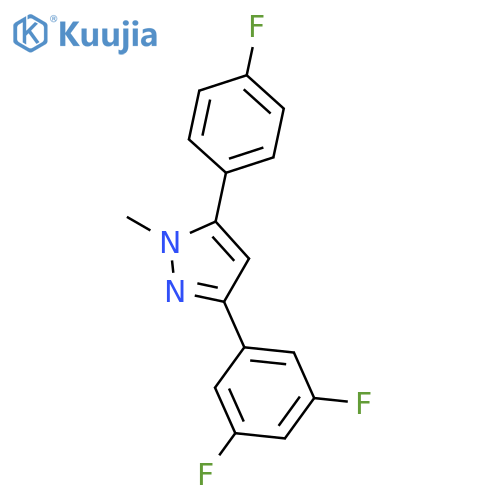 1H-Pyrazole, 3-(3,5-difluorophenyl)-5-(4-fluorophenyl)-1-methyl- structure