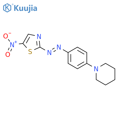 Piperidine, 1-[4-[(5-nitro-2-thiazolyl)azo]phenyl]- structure