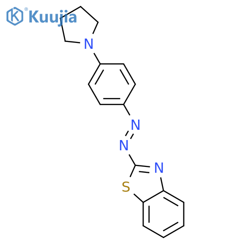 BENZOTHIAZOLE, 2-[[4-(1-PYRROLIDINYL)PHENYL]AZO]- structure