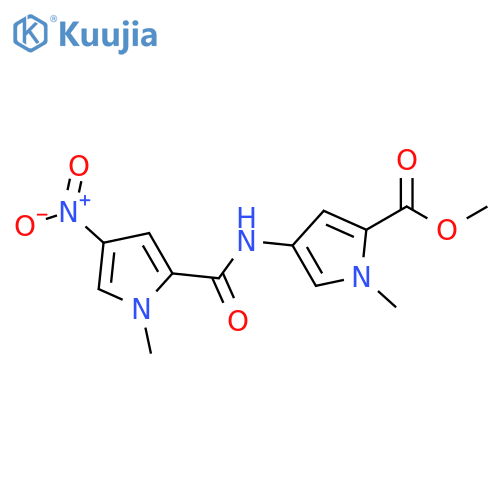1H-Pyrrole-2-carboxylic acid,1-methyl-4-[[(1-methyl-4-nitro-1H-pyrrol-2-yl)carbonyl]amino]-, methylester structure