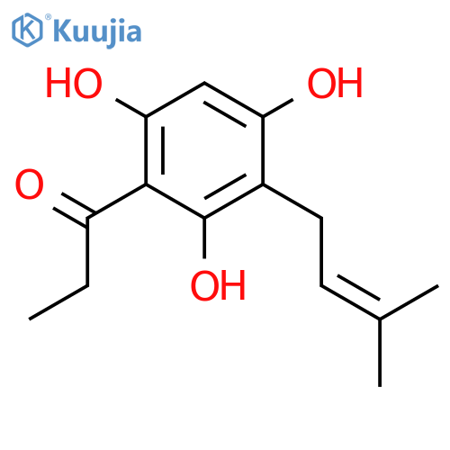 1-PROPANONE, 1-[2,4,6-TRIHYDROXY-3-(3-METHYL-2-BUTENYL)PHENYL]- structure