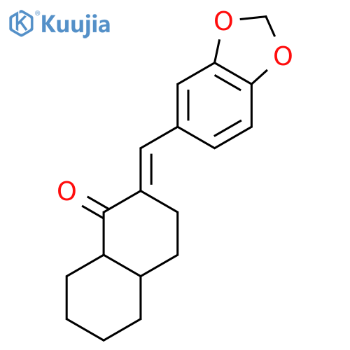 (2E)-2-(1,3-benzodioxol-5-ylmethylidene)octahydronaphthalen-1(2H)-one structure