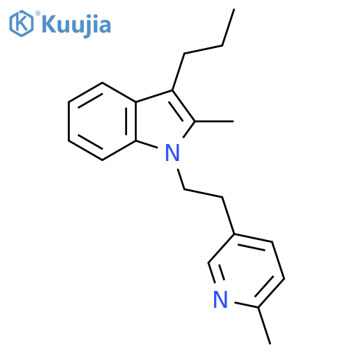1-(2-(2-Methyl-5-pyridyl)ethyl)-3-propyl-2-methylindole structure