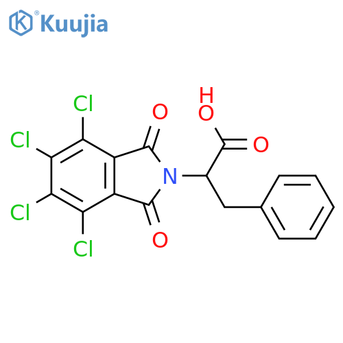 3-Phenyl-2-(4,5,6,7-tetrachloro-1,3-dioxo-1,3-dihydro-2H-isoindol-2-yl)propanoic acid structure