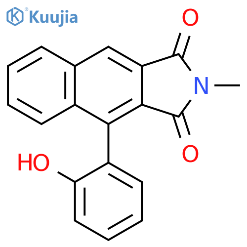1H-BENZ[F]ISOINDOLE-1,3(2H)-DIONE, 4-(2-HYDROXYPHENYL)-2-METHYL- structure