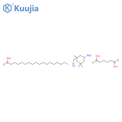 3-(aminomethyl)-3,5,5-trimethyl-cyclohexan-1-amine; hexanedioic acid; octadecanoic acid structure