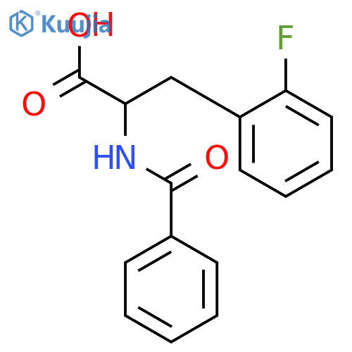 2-benzamido-3-(2-fluorophenyl)propanoic Acid structure