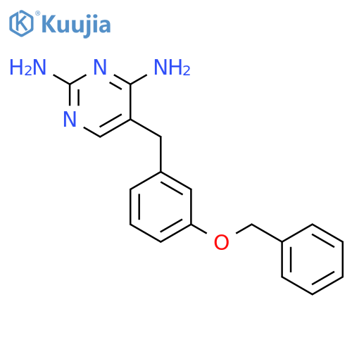2,4-Pyrimidinediamine, 5-[[3-(phenylmethoxy)phenyl]methyl]- structure