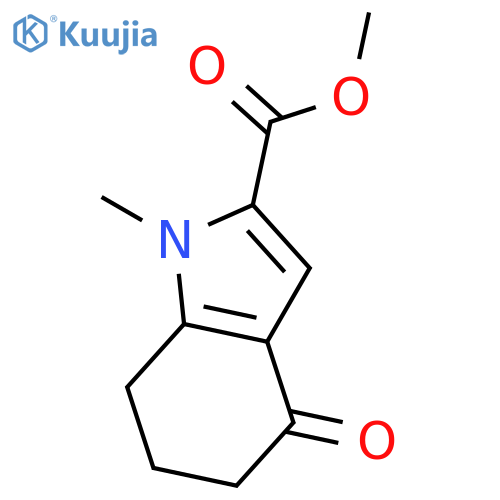 4,5,6,7-tetrahydro-1-methyl-4-oxo-1H-Indole-2-carboxylic acid methyl ester structure
