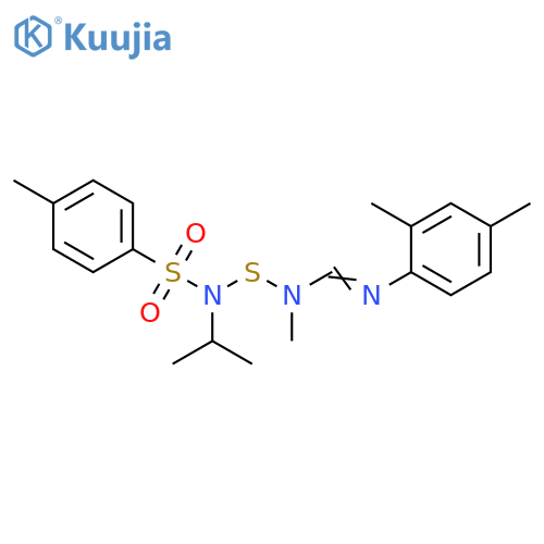 Benzenesulfonamide,N-[[[[(2,4-dimethylphenyl)imino]methyl]methylamino]thio]-4-methyl-N-(1-methylethyl)- structure