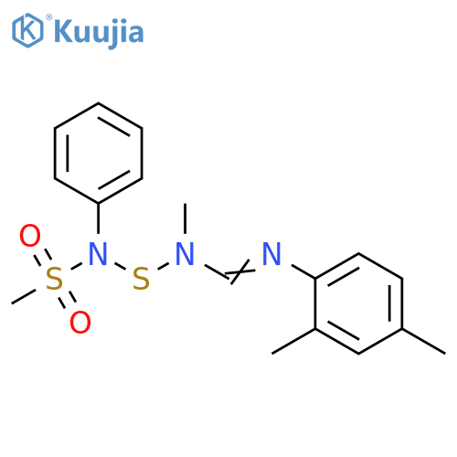 Methanesulfonamide,N-[[[[(2,4-dimethylphenyl)imino]methyl]methylamino]thio]-N-phenyl- structure