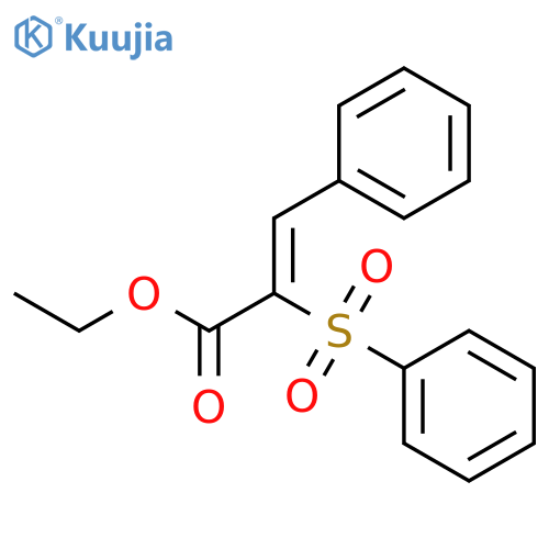2-Propenoic acid, 3-phenyl-2-(phenylsulfonyl)-, ethyl ester structure