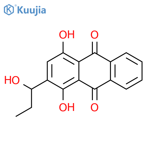 9,10-Anthracenedione, 1,4-dihydroxy-2-(1-hydroxypropyl)- structure