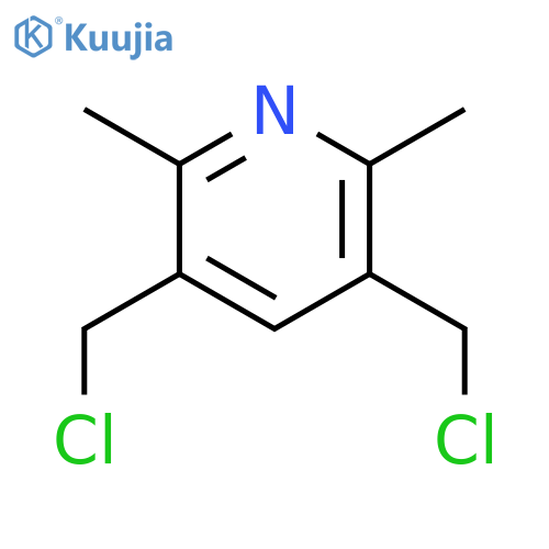 PYRIDINE, 3,5-BIS(CHLOROMETHYL)-2,6-DIMETHYL- structure