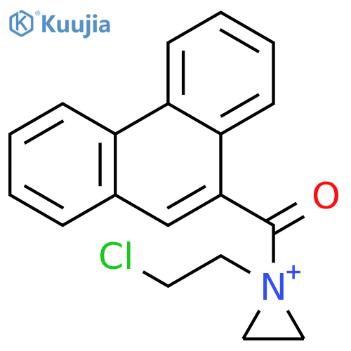 Aziridinium,1-(2-chloroethyl)-1-(9-phenanthrenylcarbonyl)-, chloride (1:1) structure
