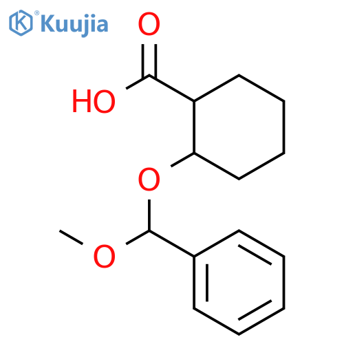 2-[Methoxy(phenyl)methoxy]cyclohexane-1-carboxylic acid structure