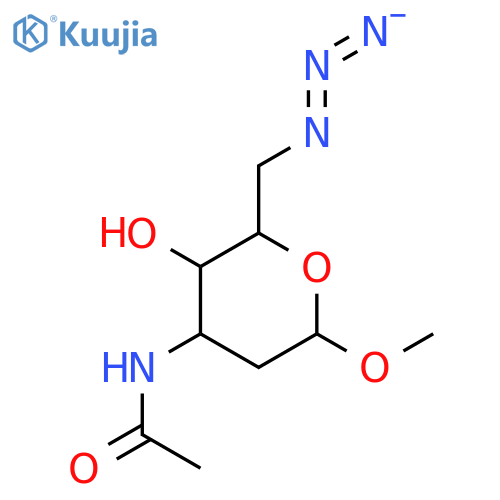 N-[2-(azidomethyl)-3-hydroxy-6-methoxyoxan-4-yl]acetamide structure