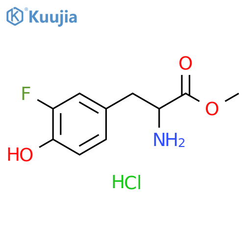 methyl 2-amino-3-(3-fluoro-4-hydroxyphenyl)propanoate hydrochloride structure