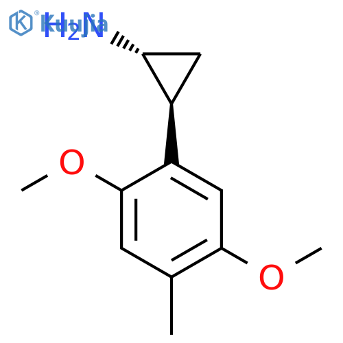 Cyclopropanamine, 2-(2,5-dimethoxy-4-methylphenyl)-, (1R,2S)- structure