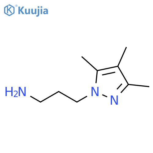 3-(3,4,5-trimethyl-1H-pyrazol-1-yl)-1-propanamine structure