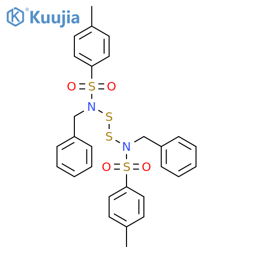 Benzenesulfonamide, N,N'-dithiobis[4-methyl-N-(phenylmethyl)- structure