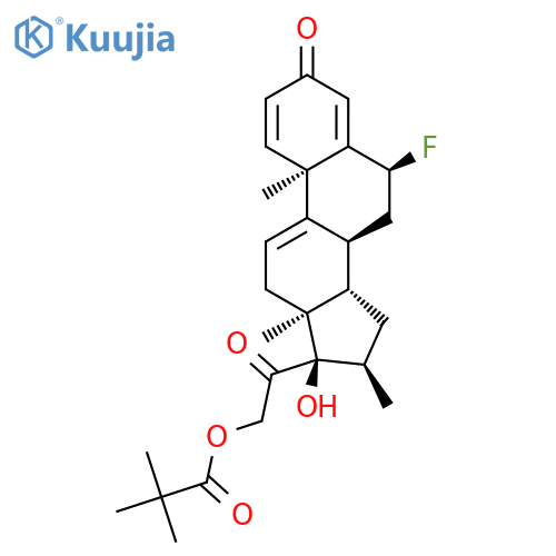 Pregna-1,4,9(11)-triene-3,20-dione,21-(2,2-dimethyl-1-oxopropoxy)-6-fluoro-17-hydroxy-16-methyl-, (6a,16a)- (9CI) structure