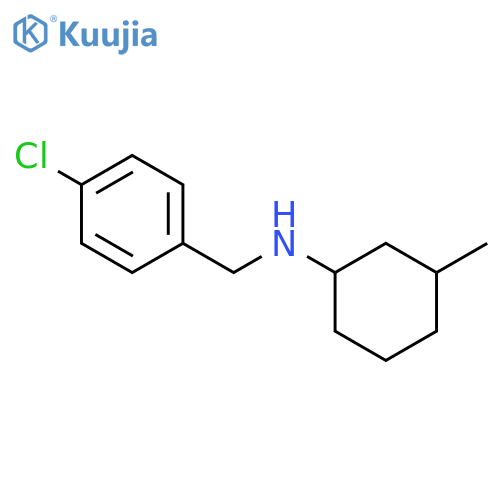 N-(4-chlorophenyl)methyl-3-methylcyclohexan-1-amine structure