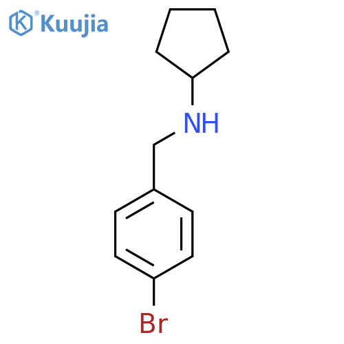 N-[(4-Bromophenyl)methyl]cyclopentanamine structure