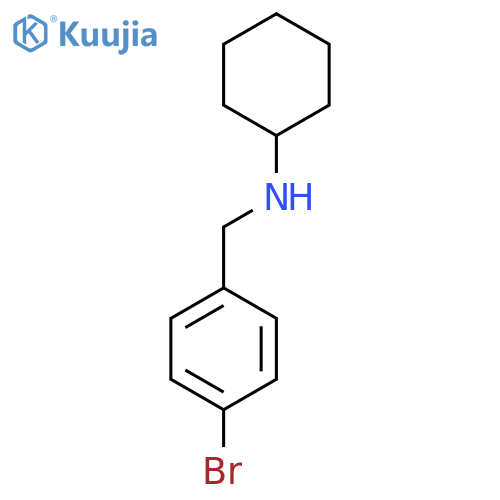 N-[(4-bromophenyl)methyl]cyclohexanamine structure