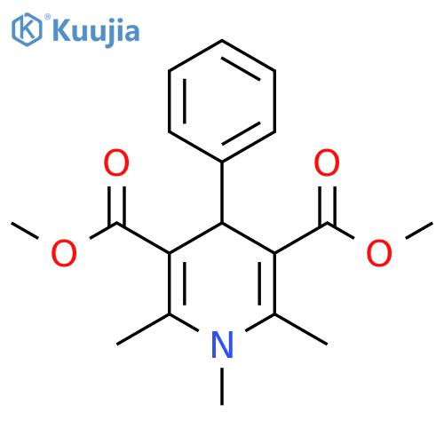 3,5-Pyridinedicarboxylic acid, 1,4-dihydro-1,2,6-trimethyl-4-phenyl-,dimethyl ester structure