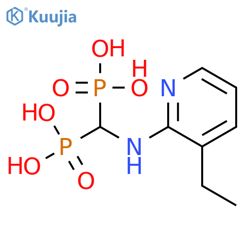 Phosphonic acid, [[(3-ethyl-2-pyridinyl)amino]methylene]bis- structure