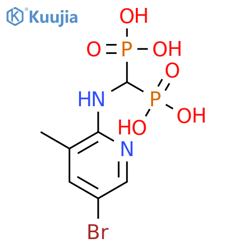 Phosphonic acid, [[(5-bromo-3-methyl-2-pyridinyl)amino]methylene]bis- structure