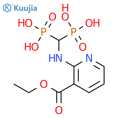 3-Pyridinecarboxylic acid, 2-[(diphosphonomethyl)amino]-, 3-ethyl ester structure