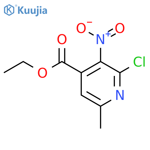 4-Pyridinecarboxylicacid, 2-chloro-6-methyl-3-nitro-, ethyl ester structure