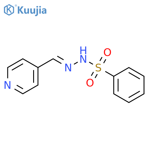 Benzenesulfonic acid, (4-pyridinylmethylene)hydrazide structure