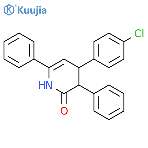 2(1H)-Pyridinone, 4-(4-chlorophenyl)-3,4-dihydro-3,6-diphenyl- structure