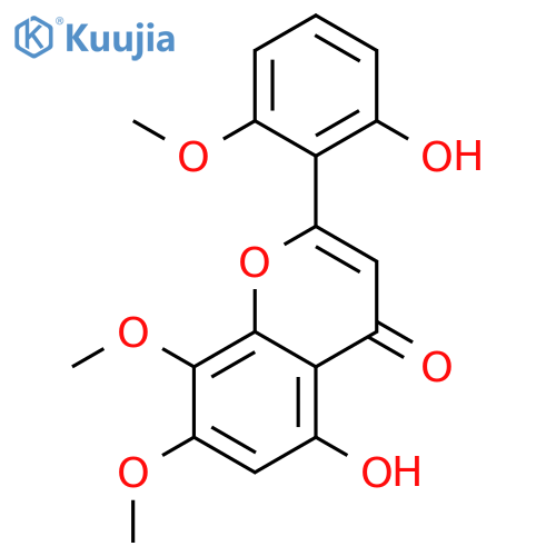 2',5-dihydroxy-6',7,8-trimethoxyflavone structure