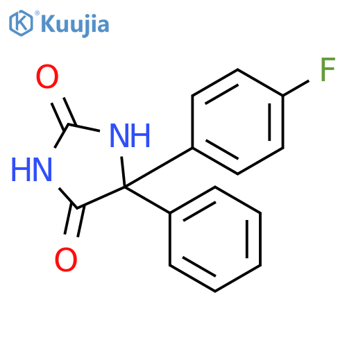 5-(4-fluorophenyl)-5-phenylimidazolidine-2,4-dione structure