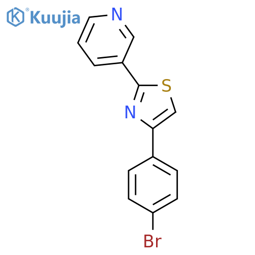 3-[4-(4-Bromophenyl)-1,3-thiazol-2-yl]pyridine structure