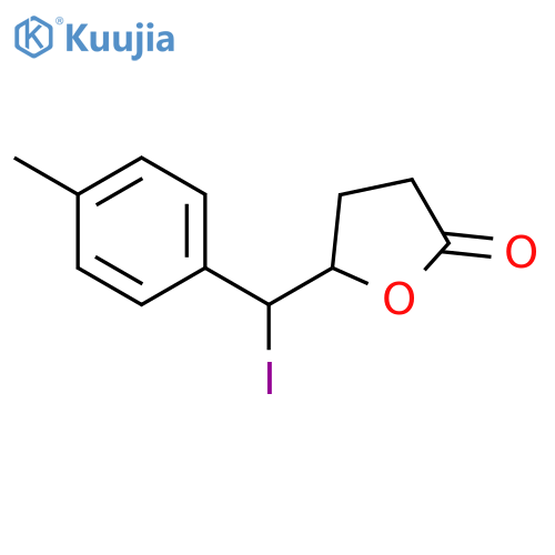 2(3H)-Furanone, dihydro-5-[iodo(4-methylphenyl)methyl]- structure