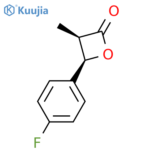 2-Oxetanone, 4-(4-fluorophenyl)-3-methyl-, (3R,4R)- structure