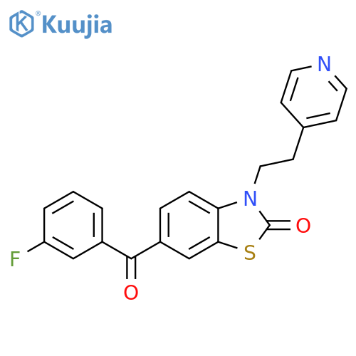 2(3H)-Benzothiazolone, 6-(3-fluorobenzoyl)-3-[2-(4-pyridinyl)ethyl]- structure