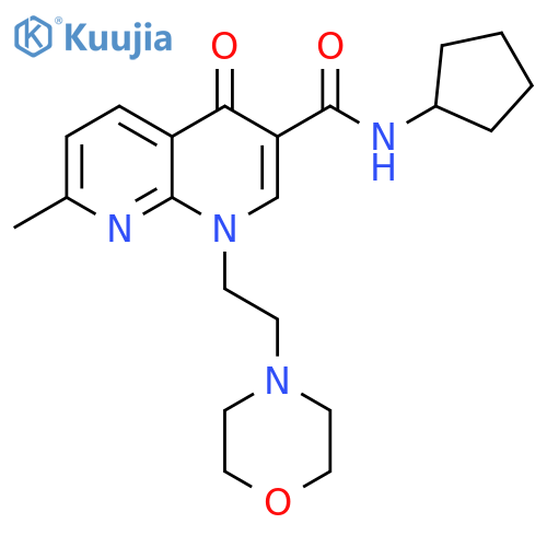 1,8-Naphthyridine-3-carboxamide,N-cyclopentyl-1,4-dihydro-7-methyl-1-[2-(4-morpholinyl)ethyl]-4-oxo- structure