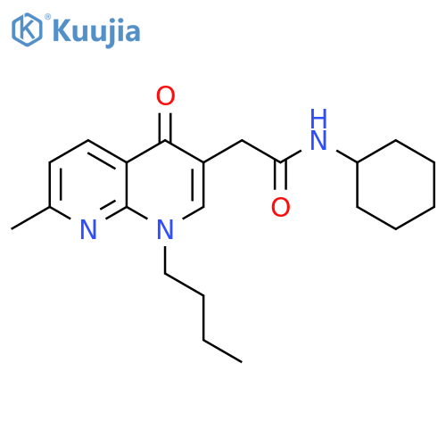 1,8-Naphthyridine-3-acetamide,1-butyl-N-cyclohexyl-1,4-dihydro-7-methyl-4-oxo- structure