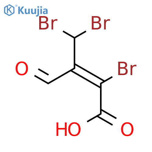2-Butenoic acid, 2,4,4-tribromo-3-formyl- structure