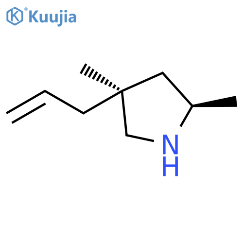 Pyrrolidine, 2,4-dimethyl-4-(2-propenyl)-, (2R,4S)-rel- structure