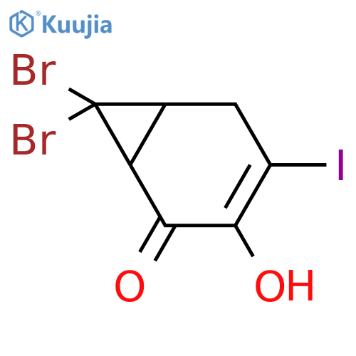 BICYCLO[4.1.0]HEPT-3-EN-2-ONE, 7,7-DIBROMO-3-HYDROXY-4-IODO- structure