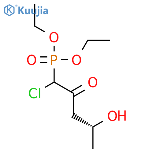 PHOSPHONIC ACID, [(4R)-1-CHLORO-4-HYDROXY-2-OXOPENTYL]-, DIETHYL ESTER structure