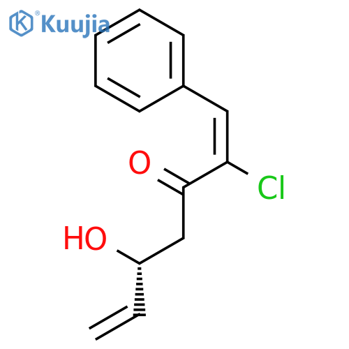 1,6-Heptadien-3-one, 2-chloro-5-hydroxy-1-phenyl-, (1E,5R)- structure