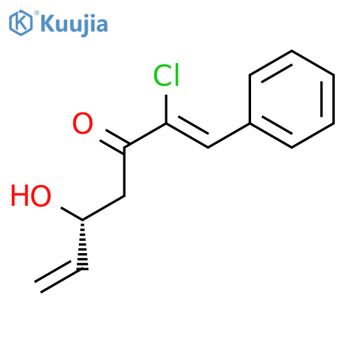 1,6-HEPTADIEN-3-ONE, 2-CHLORO-5-HYDROXY-1-PHENYL-, (1Z,5R)- structure